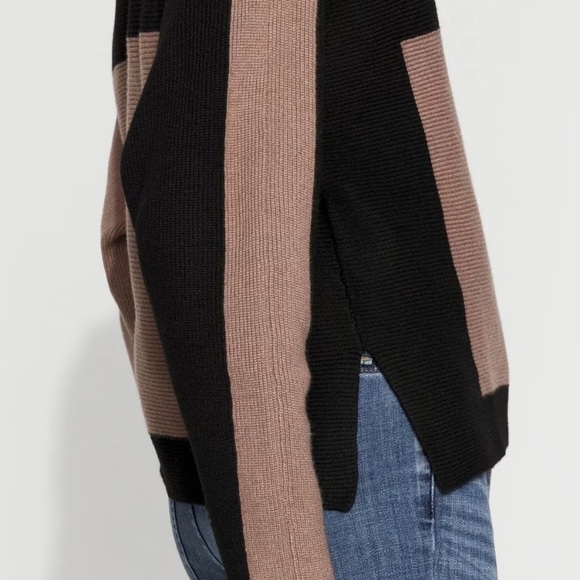 White House Black Market Black and Brown Women's Sweater - Picture 2 of 9